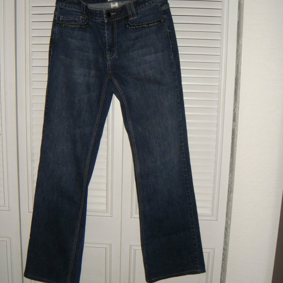 White House Black Market Blue Flair Jeans - Picture 1 of 7